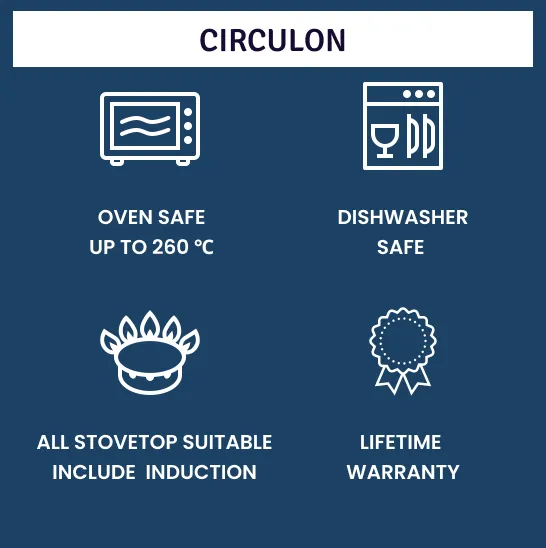 Circulon SteelShield™ Nonstick Stainless Steel C-Series Covered Wok with Clearview Lid Induction – 36cm