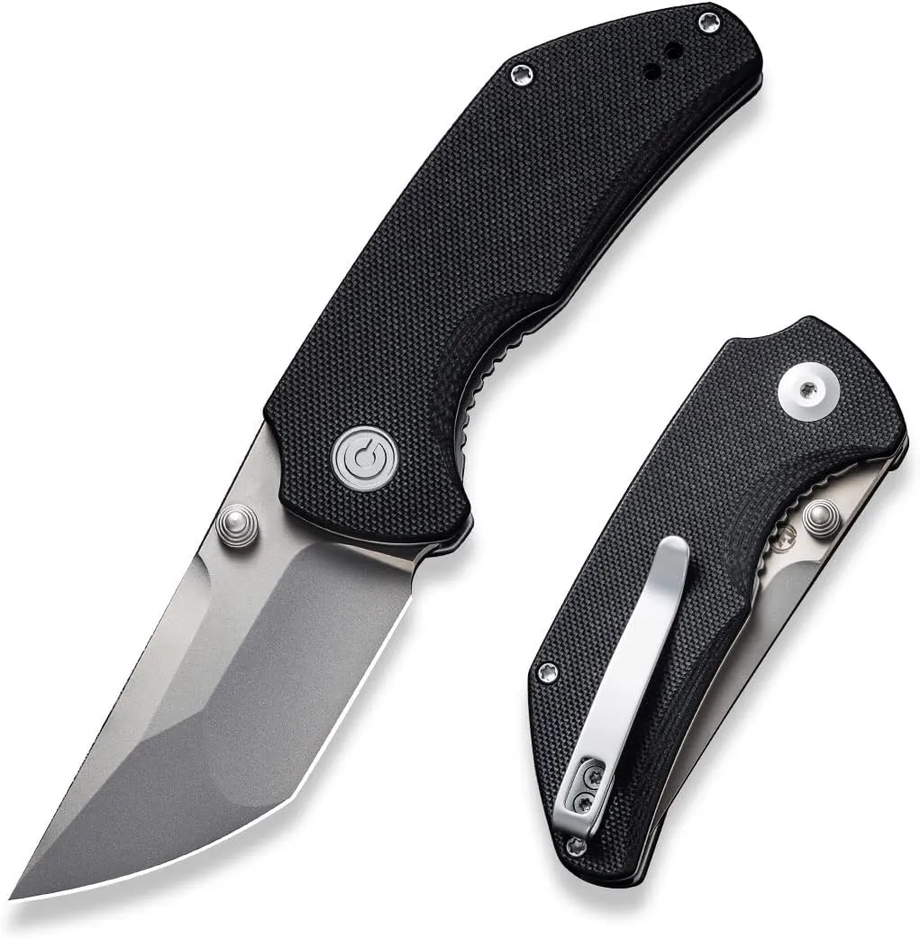 CIVIVI Thug 2 Pocket Knife for EDC, Matthew Christensen 2.69" Nitro-V Blade G10 Handle with Thumb Stud and Reversible Pocket Clip, Folding Knife for Utility Hiking Camping Fishing Outdoor C20028C-2