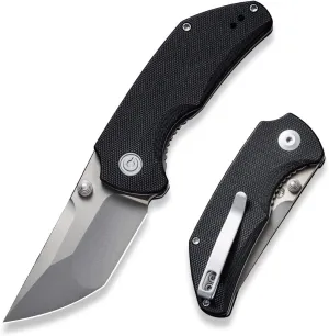 CIVIVI Thug 2 Pocket Knife for EDC, Matthew Christensen 2.69" Nitro-V Blade G10 Handle with Thumb Stud and Reversible Pocket Clip, Folding Knife for Utility Hiking Camping Fishing Outdoor C20028C-2