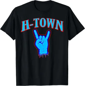 Classic Houston H-Town Hand Sign For Sport Fans Of Houston T-Shirt