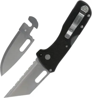 Cold Steel Click N Cut Folder Durable Hunting & Hiking Steel 5 Oz Compact 7" Long Folding Knife with Strong Lock & 2 Interchangeable Blades