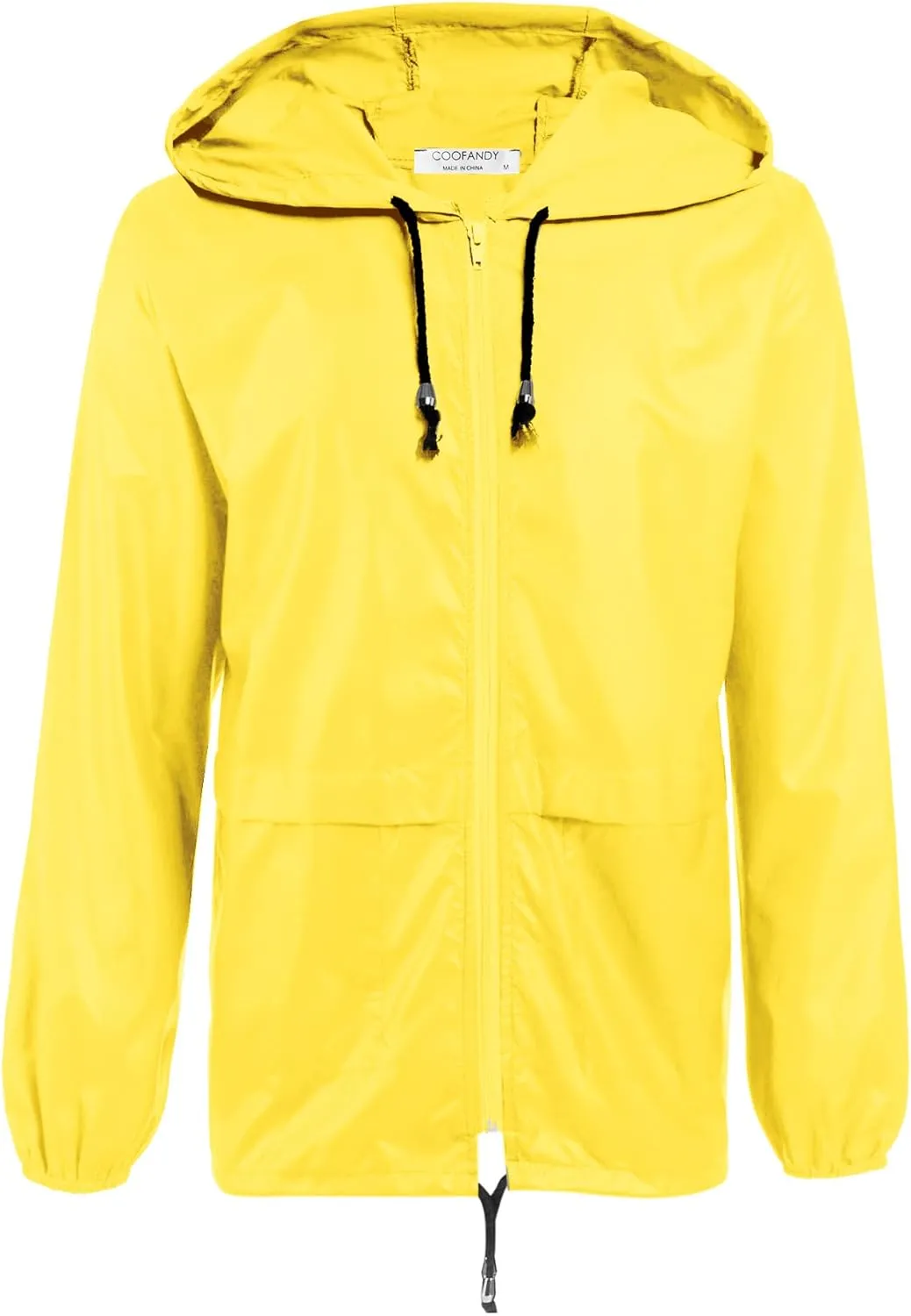 COOFANDY Mens Packable Rain Jacket Lightweight Waterproof Raincoat with Hood Outdoor Rain Gear Travel Hiking Cycling