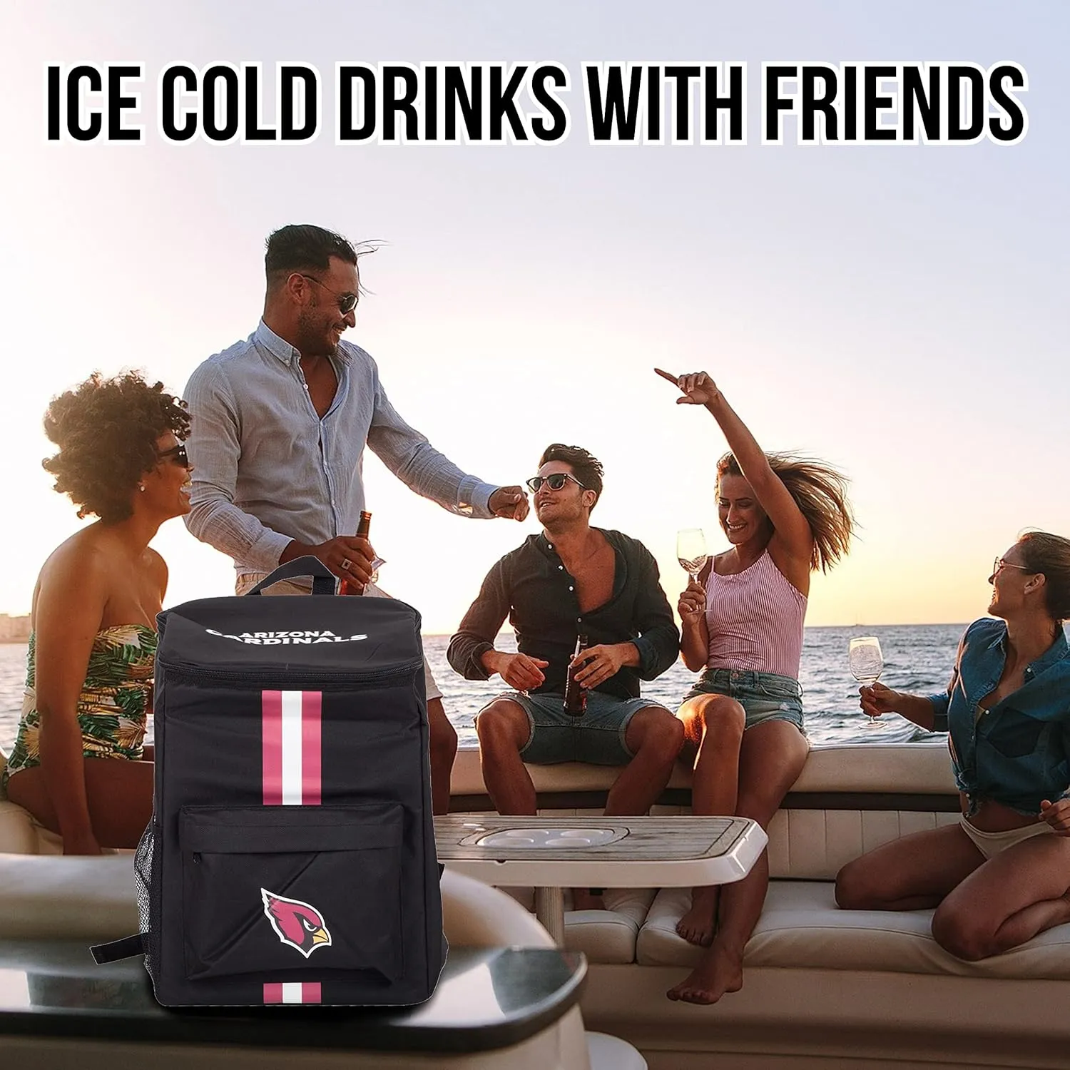 Cooler Backpack – Portable Soft Sided Ice Chest – Insulated Bag Holds 36 Cans - Football Gear – Show Your Team Spirit with Officially Licensed Fan Gear