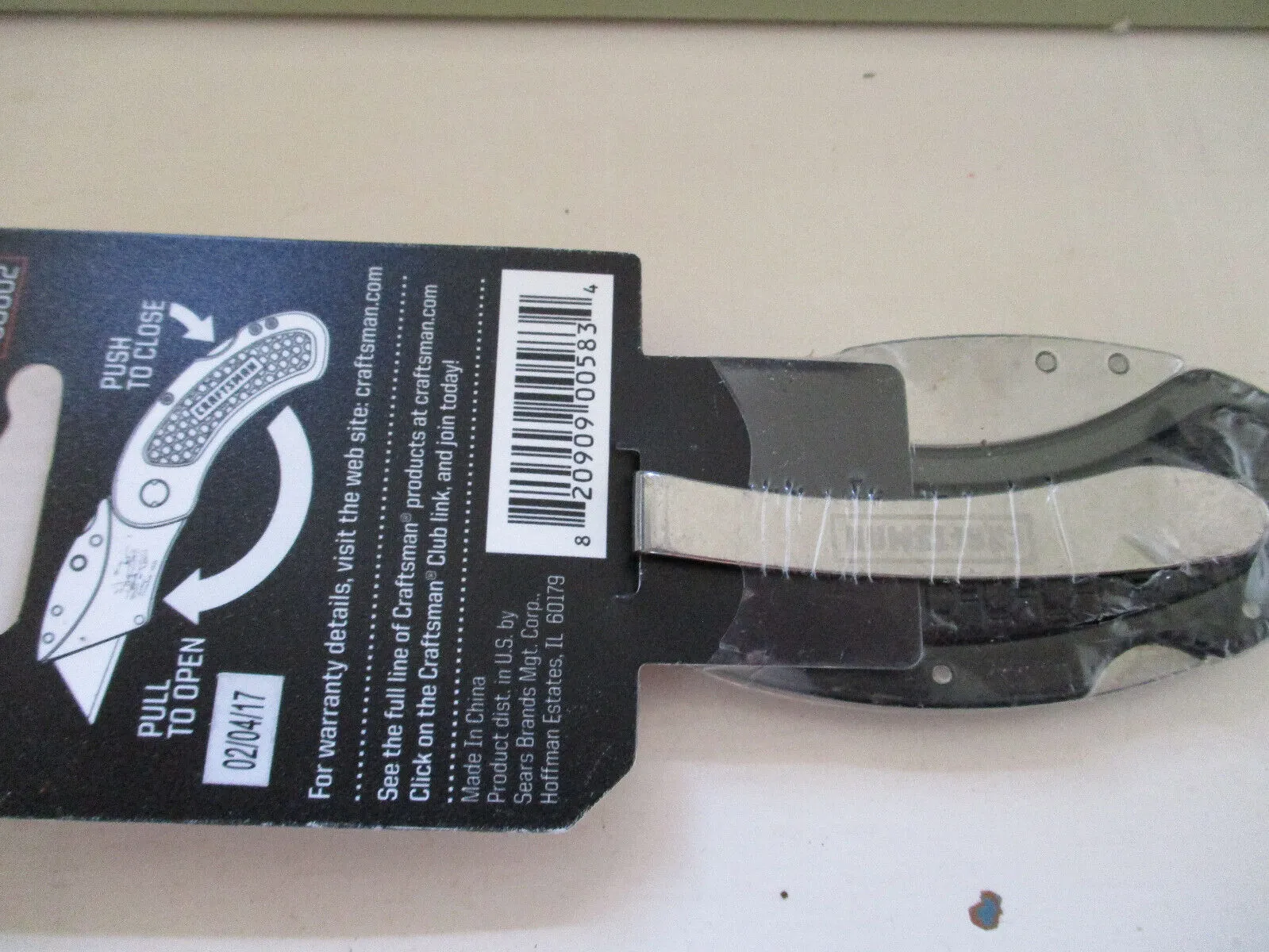 CRAFTSMAN Folding Lockback Utility Knife 2.25" Blade w/Black Handle 938002 NEW