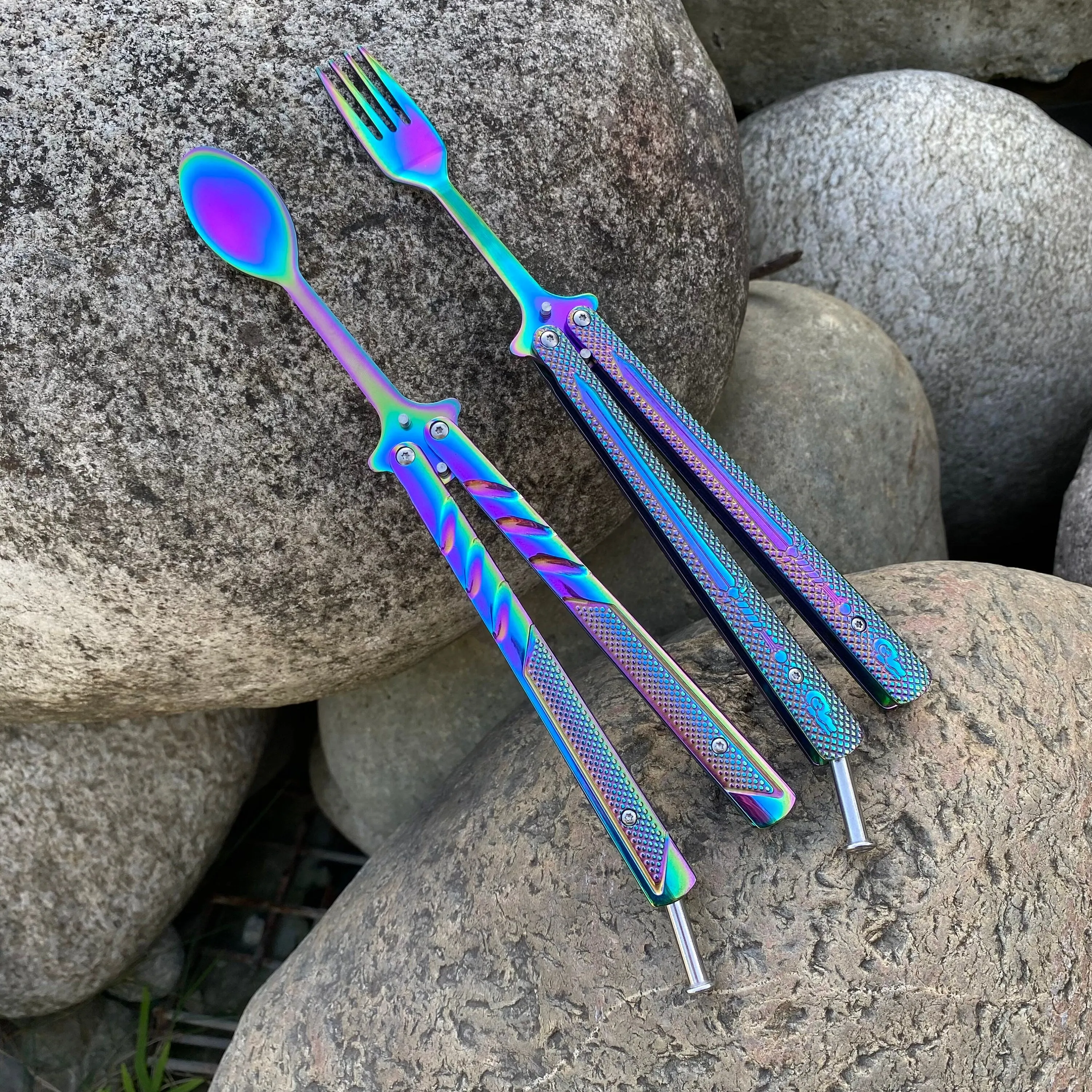 Creative Fork and Spoon Butterfly Knife