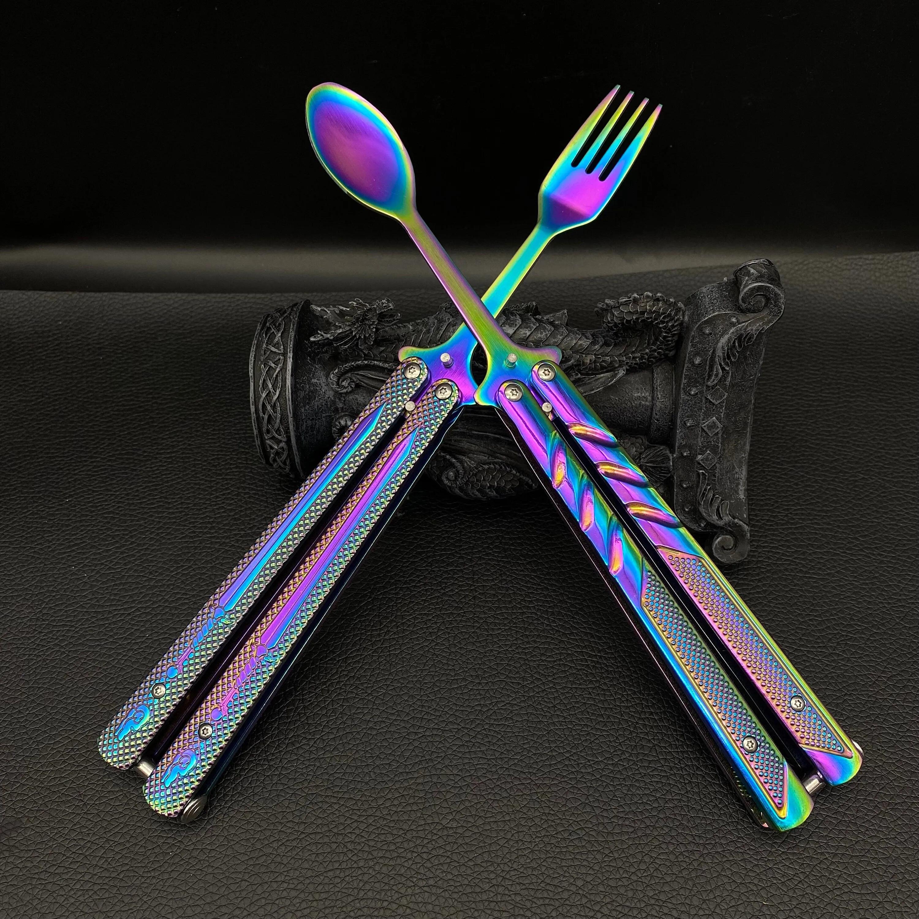 Creative Fork and Spoon Butterfly Knife