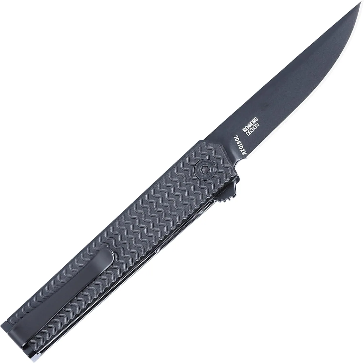 CRKT CEO Everyday Carry Folding Knife: Drop Point with D2 Steel Blade, Aluminum Handle, Liner Lock, 7081D2K