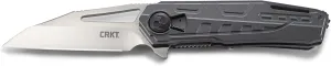 CRKT Raikiri Folding Pocket Knife: Plain Edge Folder with Liner Lock, Field Strip Technology, Everyday Carry Folded Knife with Flipper Opening, and Satin Blade Finish 5040
