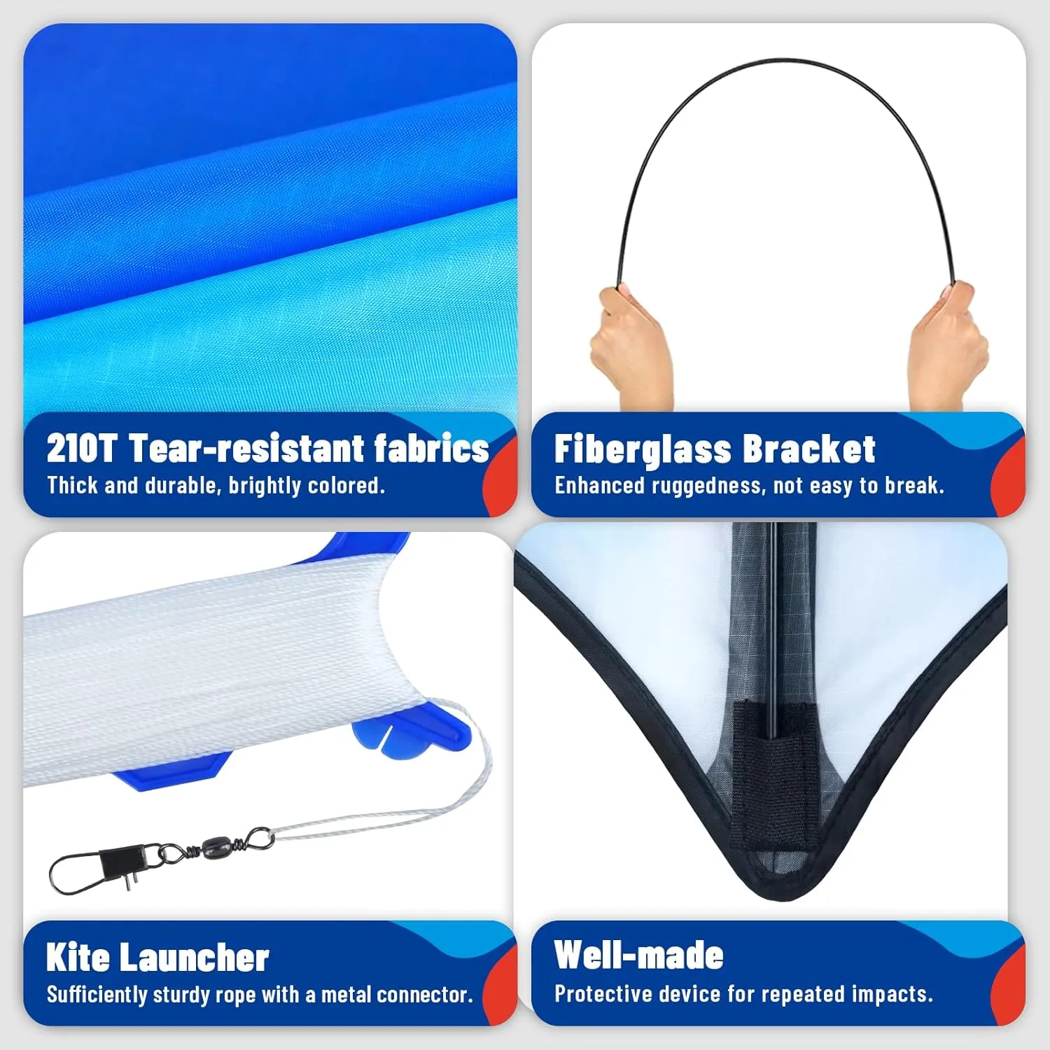 Delta Kite Set for Kids and Adults，Extremely Easy to Launch for Beginners, Perfect for Beaches and Parks，Kites for Beach Trip Park Family Outdoor Games and Activities