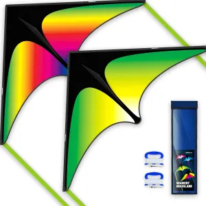Delta Two Set Kites for Kids and Adults - Easy to Fly Outdoor Fun, Perfect for Beaches and Parks - Ideal for Family Fun