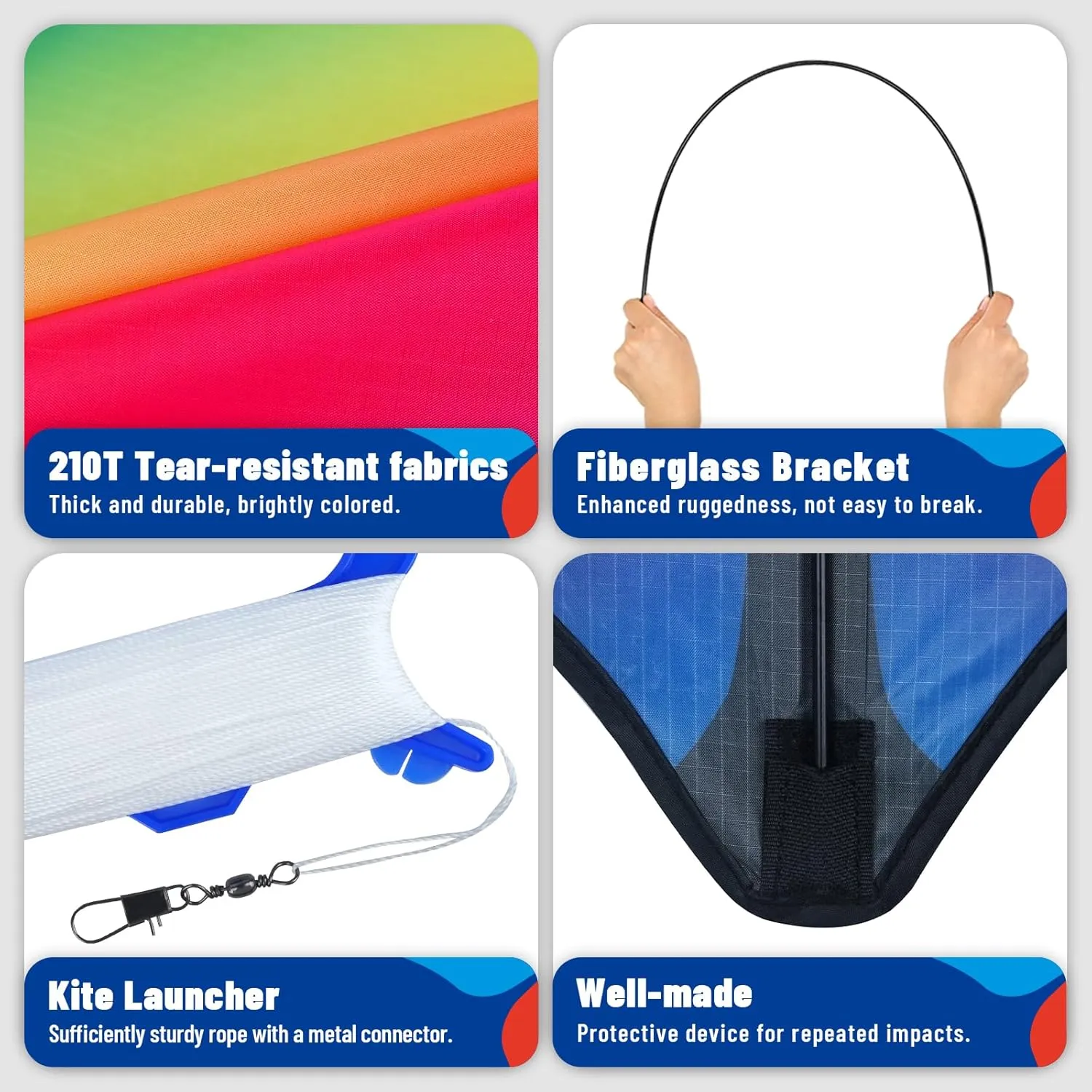 Delta Two Set Kites for Kids and Adults - Easy to Fly Outdoor Fun, Perfect for Beaches and Parks - Ideal for Family Fun