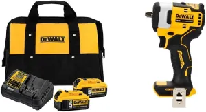 DEWALT 20V MAX Battery Starter Kit with 2 Batteries, 5.0Ah (DCB205-2CK) DCF913B 20V MAX 3/8 in. Cordless Impact Wrench with Hog Ring Anvil