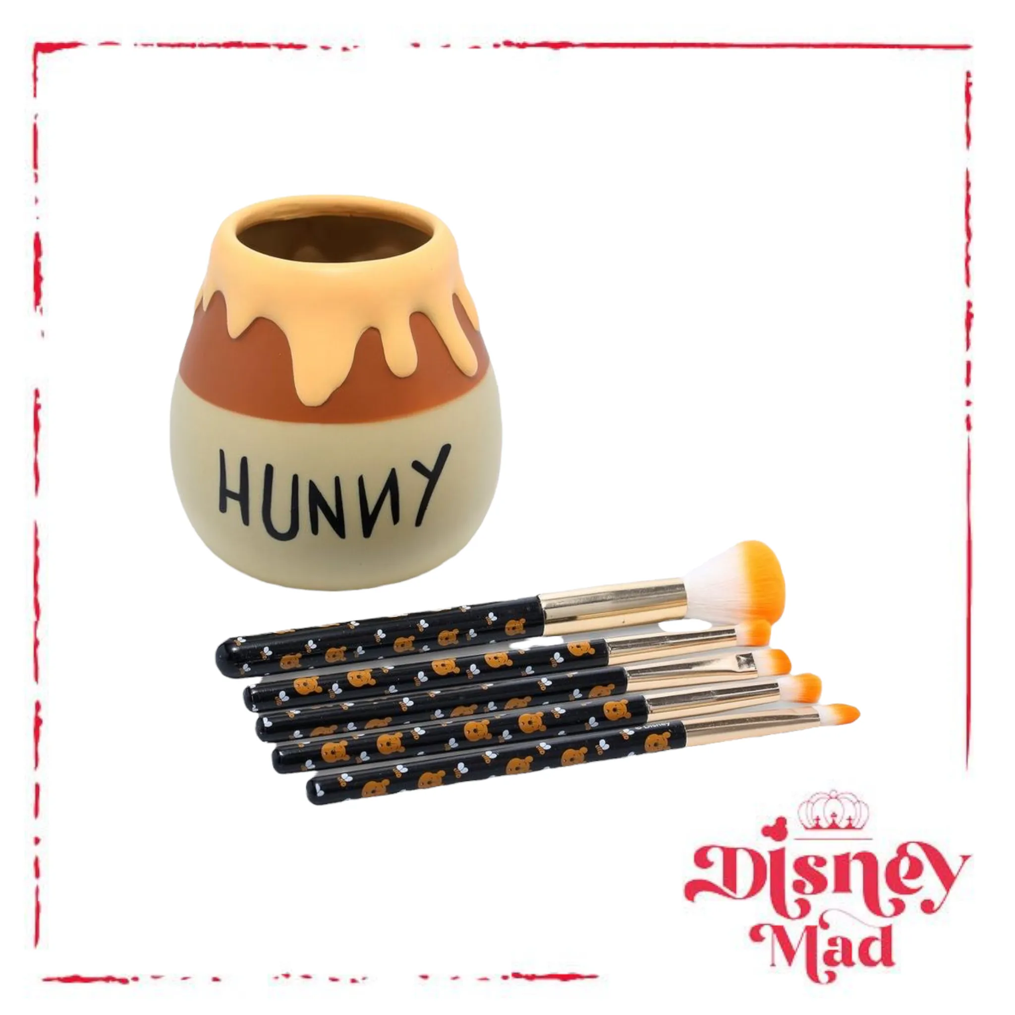Disney Winnie the Pooh makeup Brushes and holder