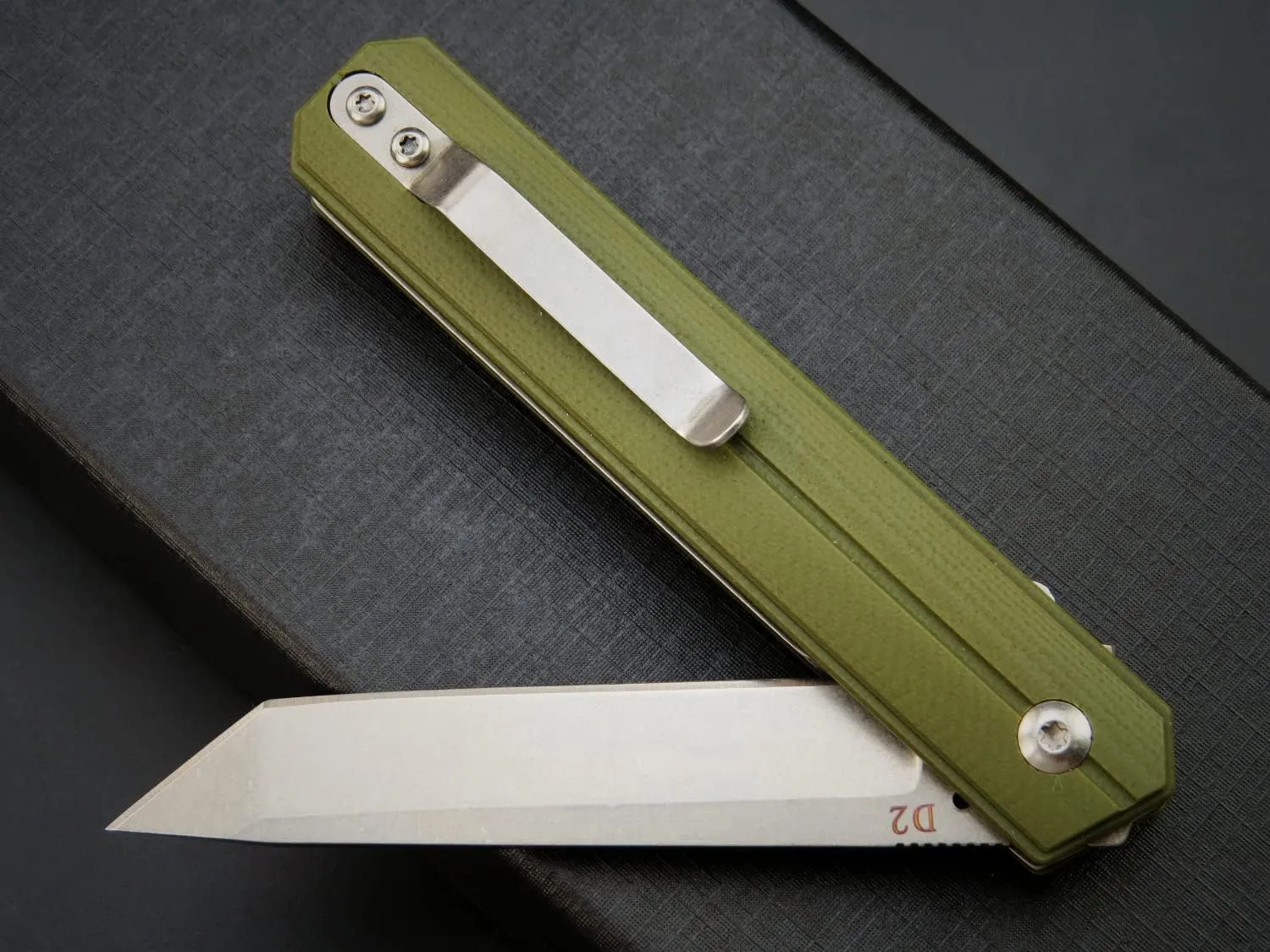 Eafengrow EF65 Flipper Folding Lock Knife Ball Bearing D2 Blade and G10 Steel Handle Pocket Assisted Multitool with Clip Everday Carry (EF65-T-desert)