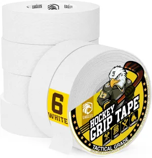 EAGLES Bulk Hockey Tape Black, White or Clear Multipurpose Tape Roll - Strong Adhesive - Durable Cloth or PVC Tape - Hokey Sports Gifts, Accessories, Equipment, Gear