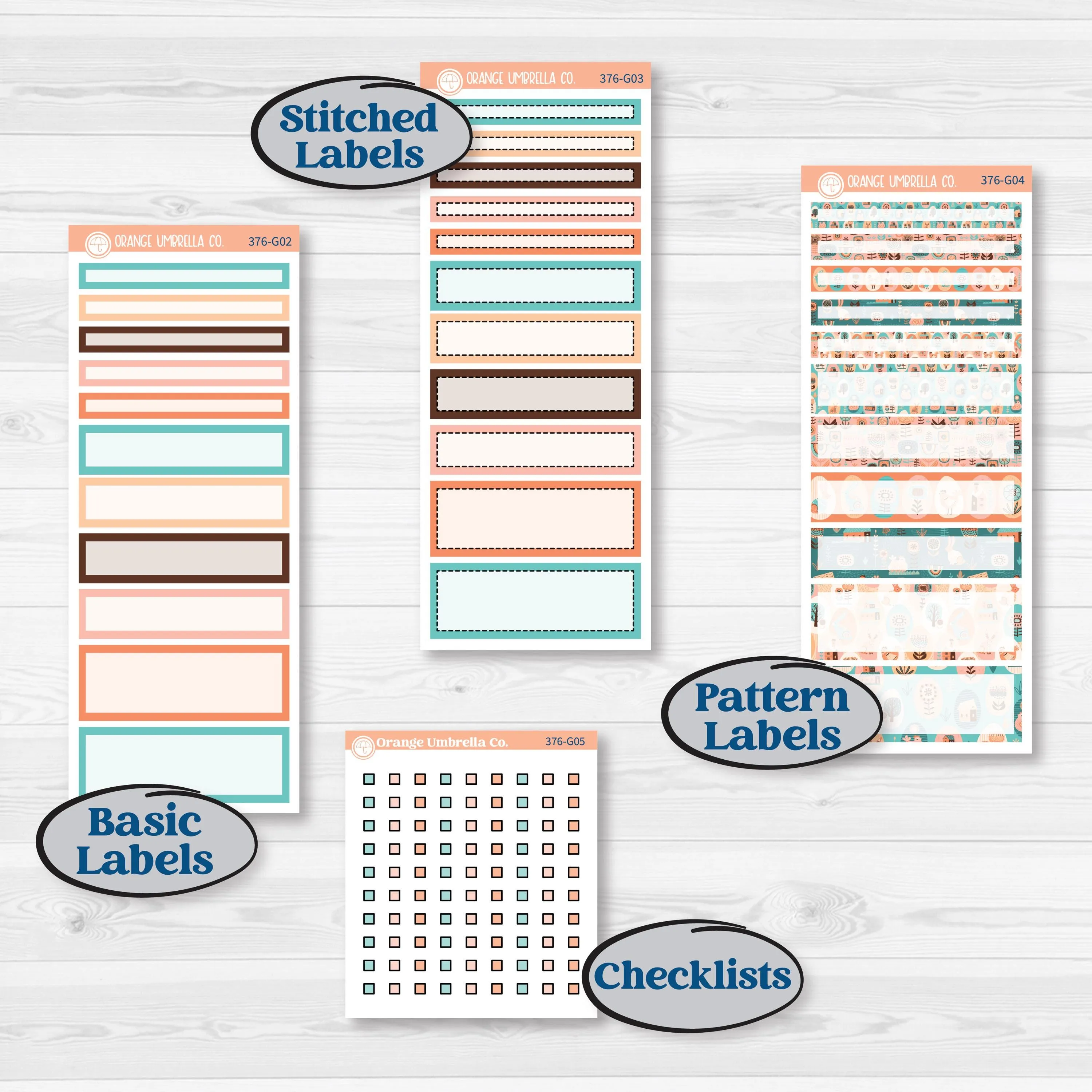 Easter Folk Art Kit | A5 Compact Vertical Planner Kit Stickers for Erin Condren | Some Bunny | KIT-376-G
