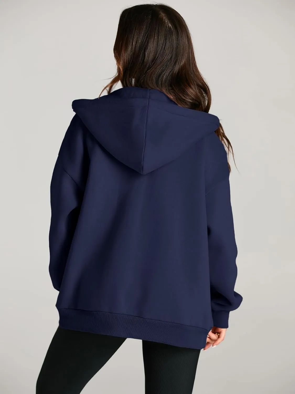 EFAN Women's Drawstring Zip Up Cute Hoodies Fall Jacket Oversized Casual Sweatshirts with Pocket