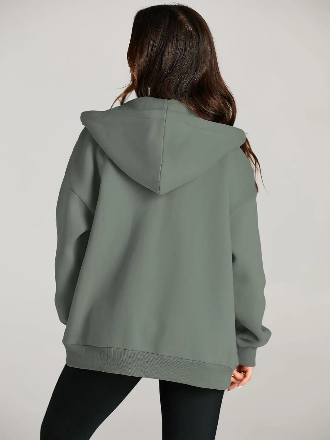 EFAN Women's Drawstring Zip Up Cute Hoodies Fall Jacket Oversized Casual Sweatshirts with Pocket
