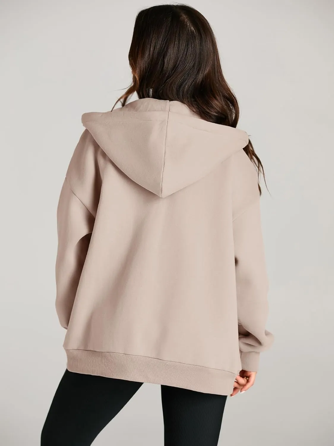 EFAN Women's Drawstring Zip Up Cute Hoodies Fall Jacket Oversized Casual Sweatshirts with Pocket