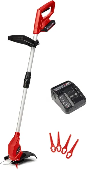 Einhell Power X-Change 18/24 Cordless Strimmer With Battery And Charger - 18V Lightweight Battery Grass Trimmer With 20 x Blades, 24cm Cutting Width - GC-CT 18/24 Li Garden Lawn Trimmer