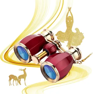 ESSLNB Opera Glasses - 4X30mm Compact Binoculars for Women & Adults - Theater & Concerts - Antique Design with Case & Removable Chain