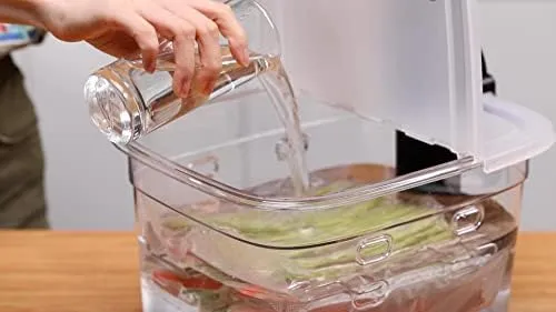 EVERIE Sous Vide Container 12 Quarts with Collapsible Hinge Lid and Container Sleeve Compatible with Anova Nano AN400 and AN500-US00 and Mini and Instant Pot Sous Vide Cooker, KIT-1202-NANO