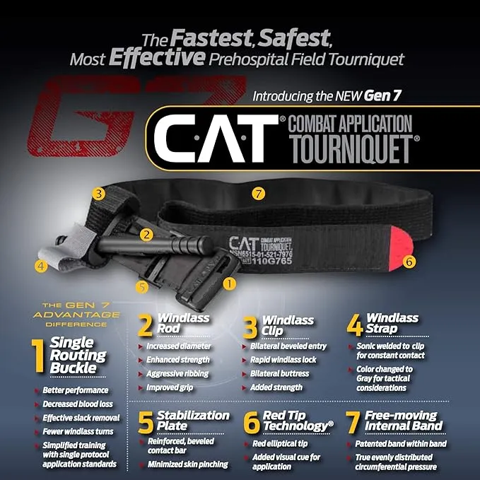 EVERLIT Emergency Trauma Kit, CAT GEN-7 Multi-Purpose SOS Everyday Carry IFAK for Wilderness, Trip, Cars, Hiking, Camping, Father’s Day Birthday Gift for Him Men Husband Dad Boyfriend (Tan)