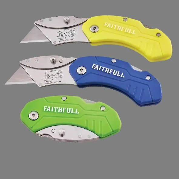 Faithfull Hi-Vis Folding Utility Knife