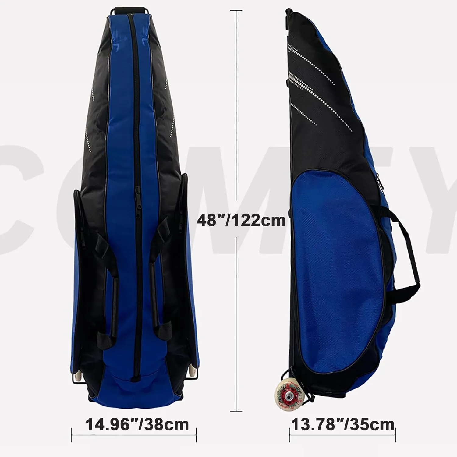 Fencing Sword Bag with Wheels, Extra Large Capacity Fencing Roller Bag Fencing Draw-bar Wheel Bag for Epee Saber & Foil, Portable Fencing Bag Fencing Storage Bag