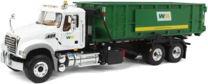 First Gear 1/34 Mack Granite MP Waste Management Truck w/Roll-Off Container 10-4305D