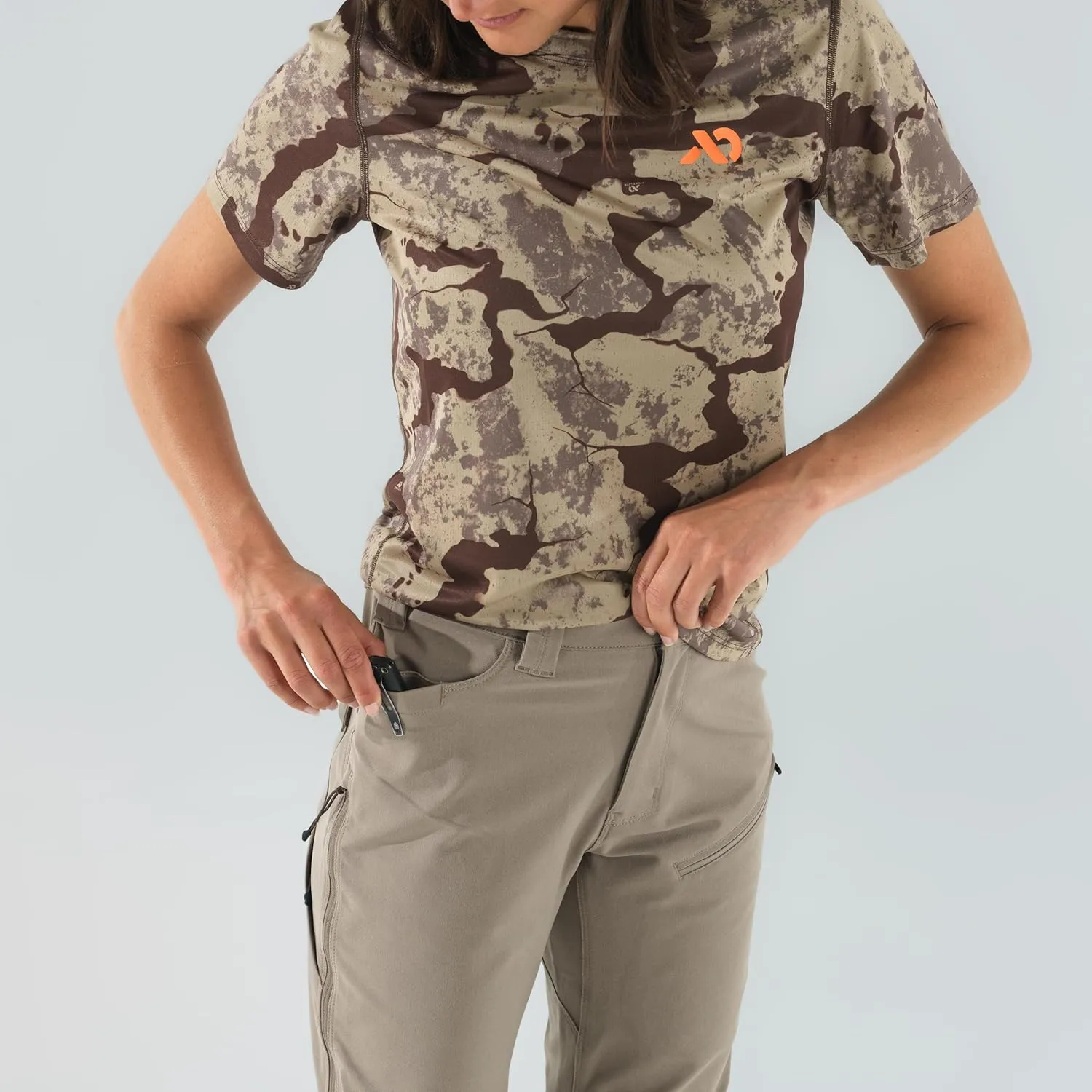 First Lite Women's 308 Pant - Stretch Camo Hunting Pants with Hip Vents