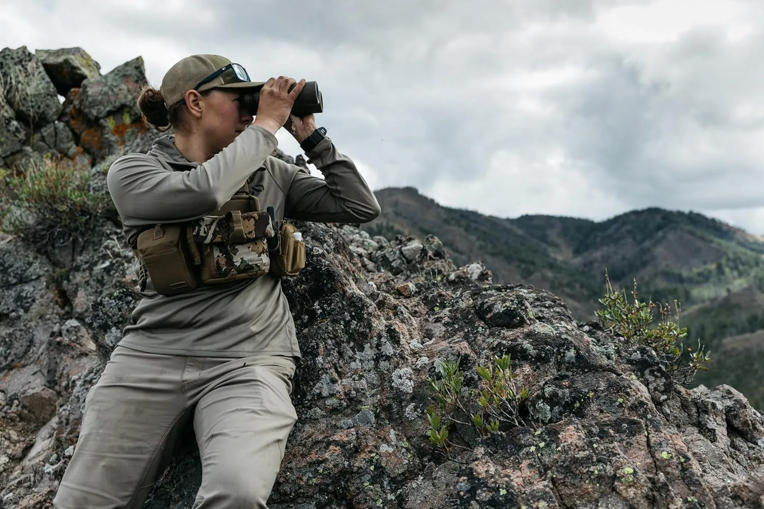 First Lite Women's 308 Pant - Stretch Camo Hunting Pants with Hip Vents