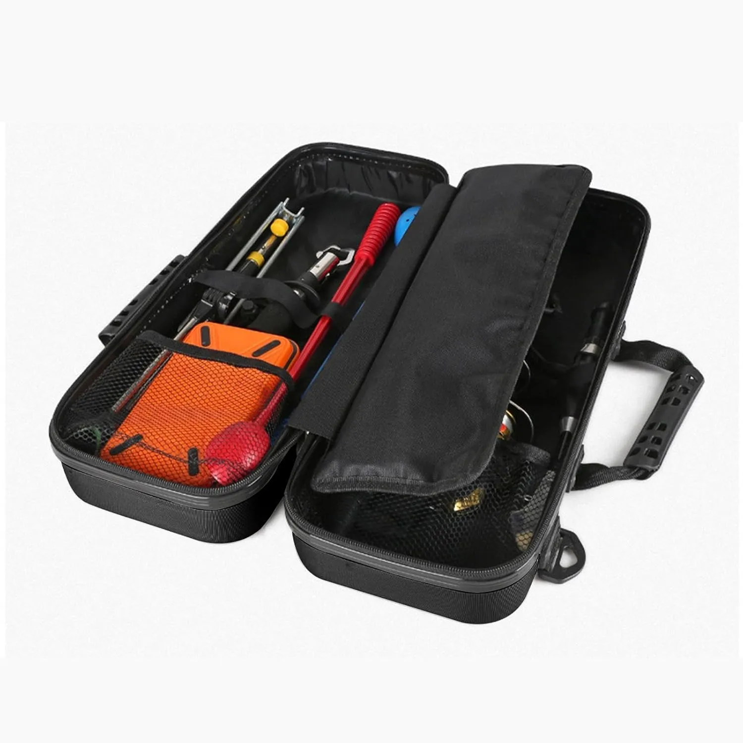 Fishing Tackle Bag Fishing Pole Storage Bag Wear Resistant Hard Shell Solid Fishing Bag Carrying Case for Ice Fishing