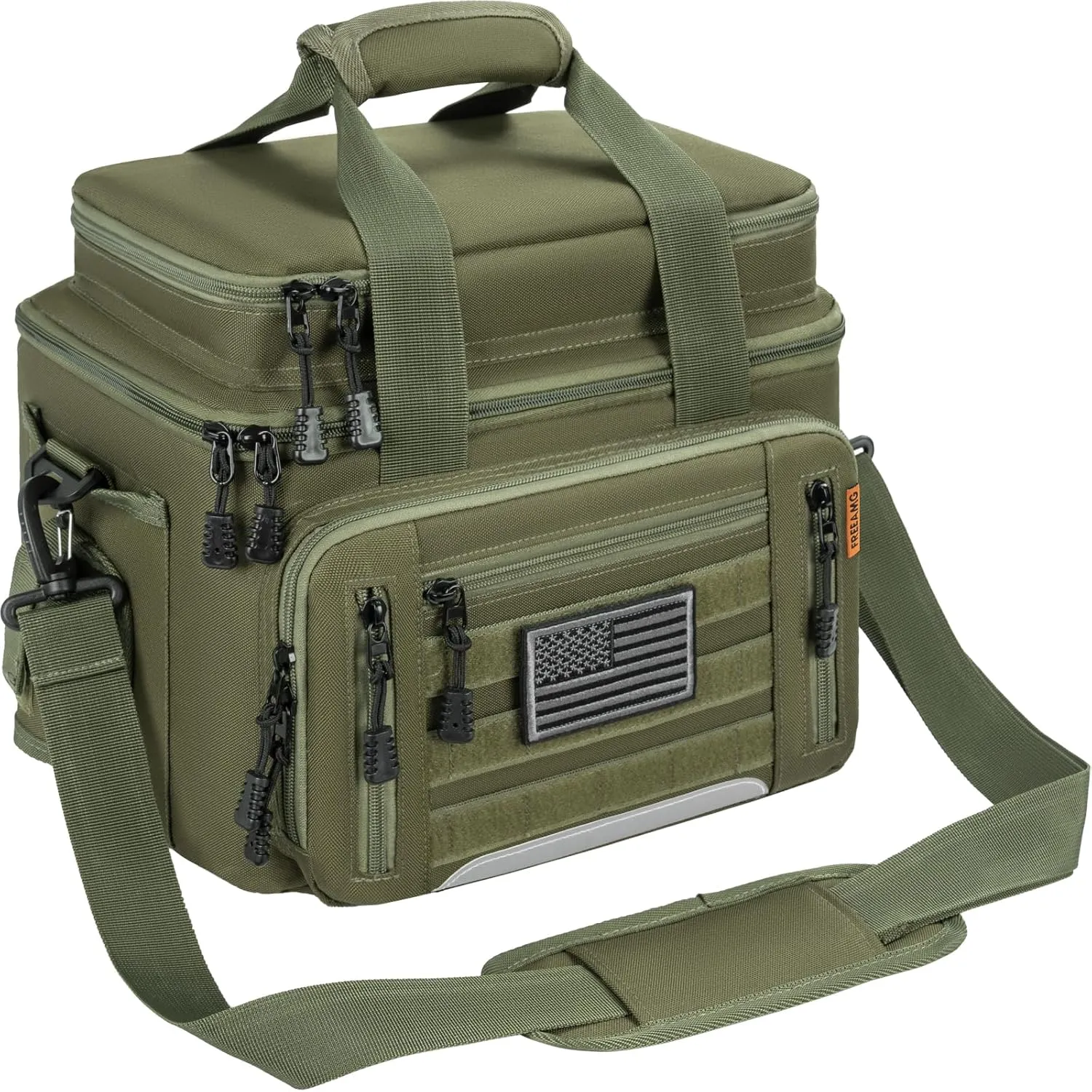 Fishing Tackle Bag,Waterproof Fishing Gear Bag for Saltwater & Freshwater Fishing,Soft Tackle Box Bag with Padded Shoulder Strap & Handle & Non-Slip Base (Tray Not Included)