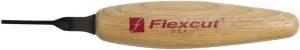 Flexcut Wood Carving Tools 45 Degree 1.5 mm Micro Parting Tool MT31 | For Miniature and Fine Detail Work | 1095 High Carbon Steel Blade | Ash Hardwood Handle | Made in the U.S.A.