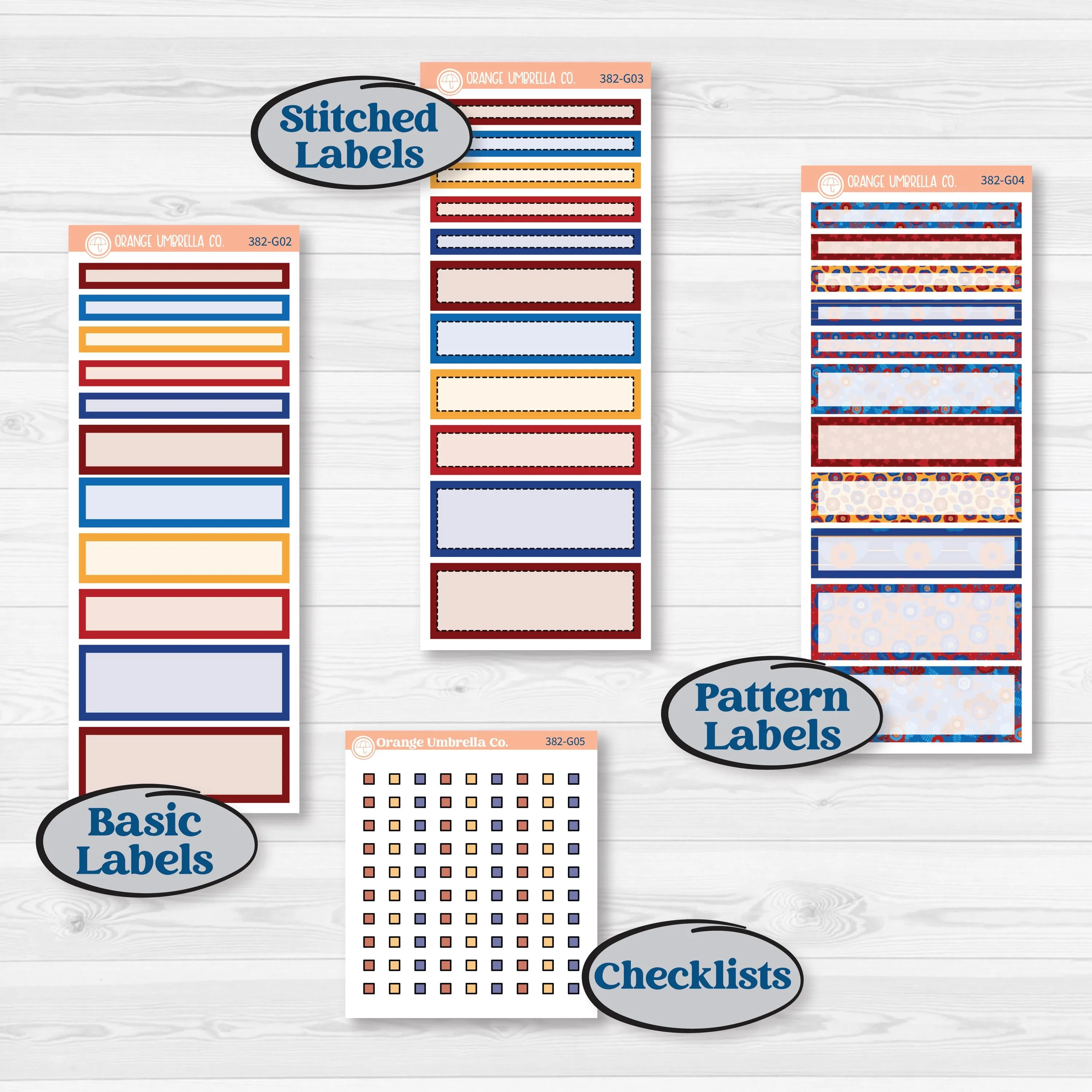 Floral Memorial Day Kit | A5 Compact Vertical Planner Kit Stickers for Erin Condren | Brave | KIT-382-G