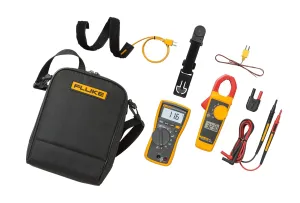 Fluke 116/323 KIT Multimeter and Clamp Meter HVAC Combo Kit, AC/DC Voltage, AC Current 400 A, Microamps To Test Flame Sensors, Includes Temp Probe, Test Leads, TPAK And Carrying Case