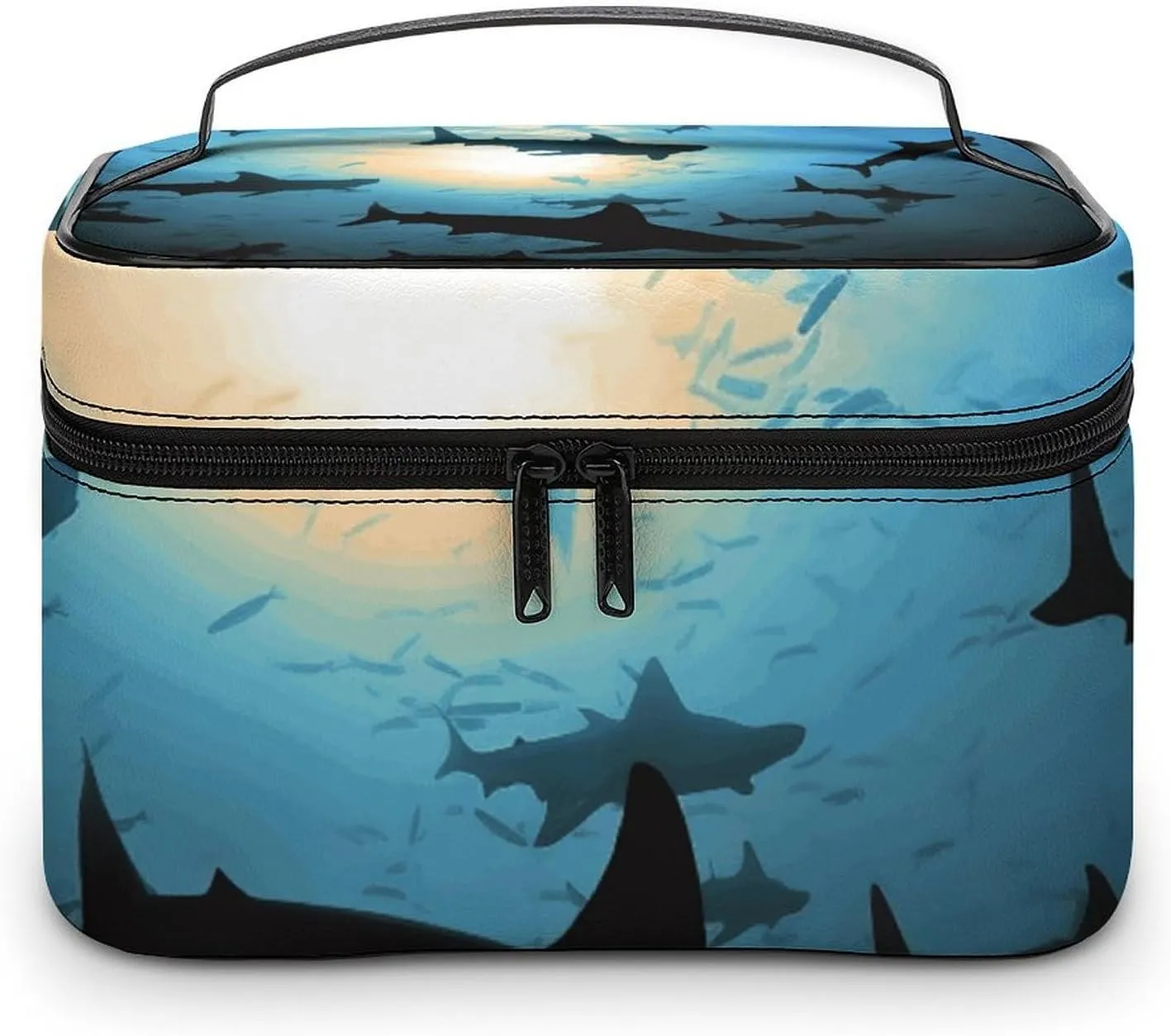 Foldable Travel Luggage Bag for Men And Women, Dry And Wet Separation Portable Travel Luggage Bag, Hammerhead Sharks Printed Waterproof Sports Luggage Bag, Fitness Bag