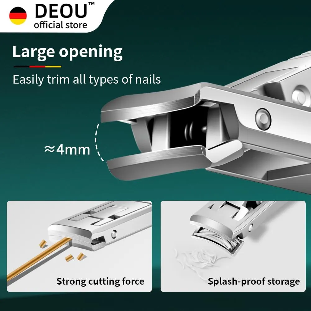 Folding Ultra-Thin Nail Clippers, Newly Upgraded Anti-Splash mini Stainless Steel Manicure Tool, take with You When Traveling, own Nail File, Men's and Women's Gifts (Nail Clippers   Gift Box)