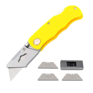 Folding Utility Knife with 3 Extra Blades