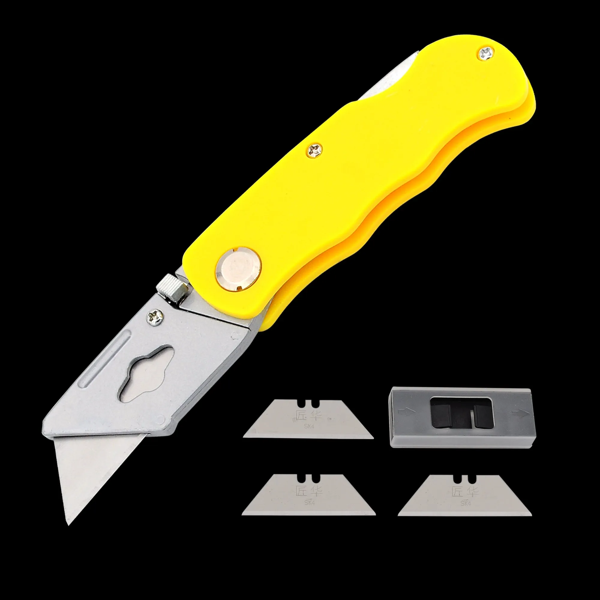 Folding Utility Knife with 3 Extra Blades