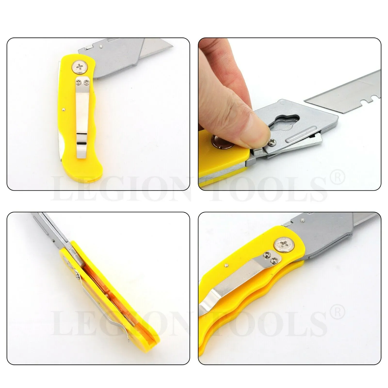 Folding Utility Knife with 3 Extra Blades