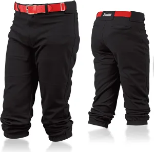 Franklin Sports Youth Baseball   Softball Pants - Knee High   Relaxed Fit Kids Baseball Pants - White, Black   Grey Pants