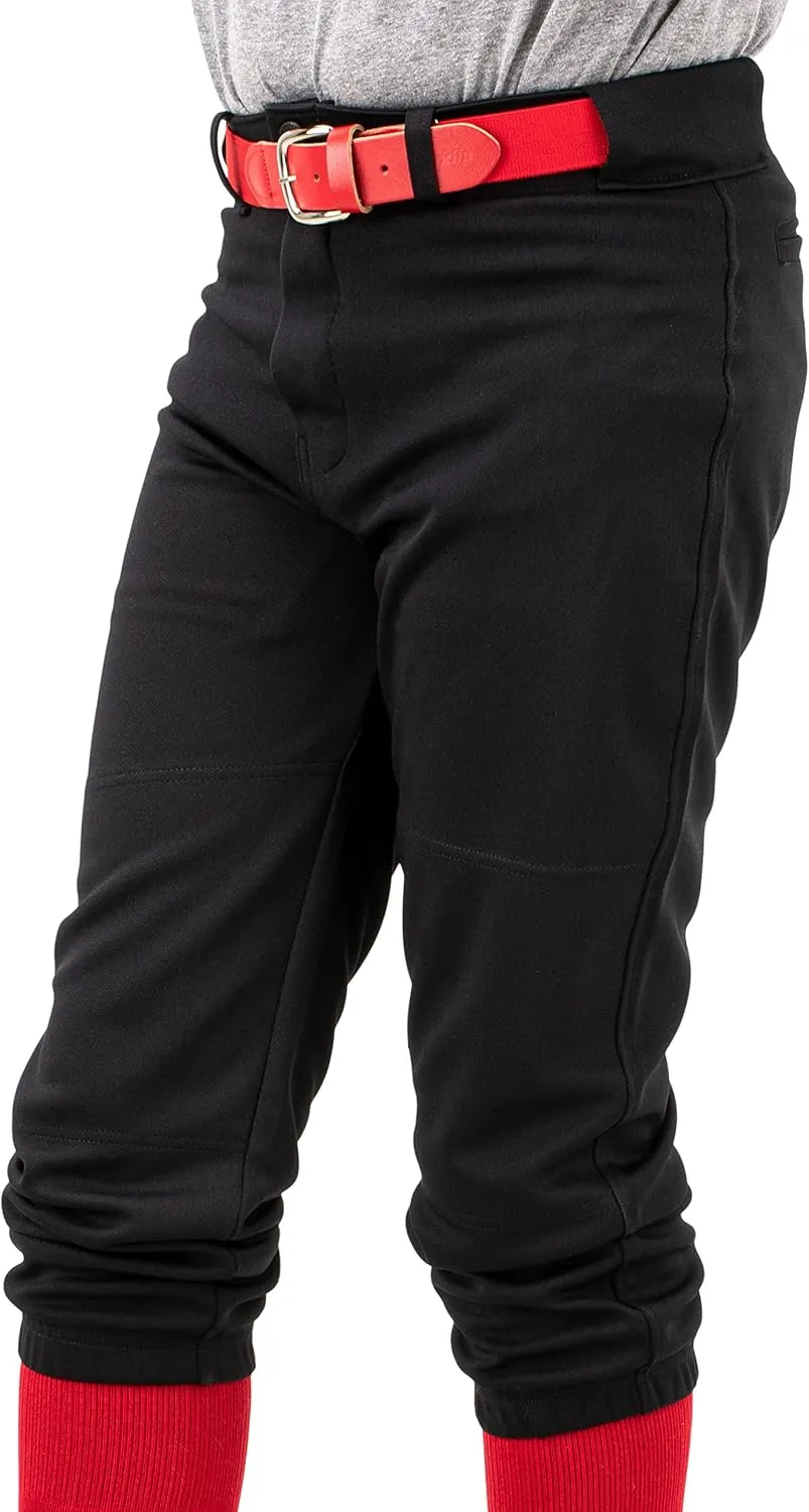 Franklin Sports Youth Baseball   Softball Pants - Knee High   Relaxed Fit Kids Baseball Pants - White, Black   Grey Pants