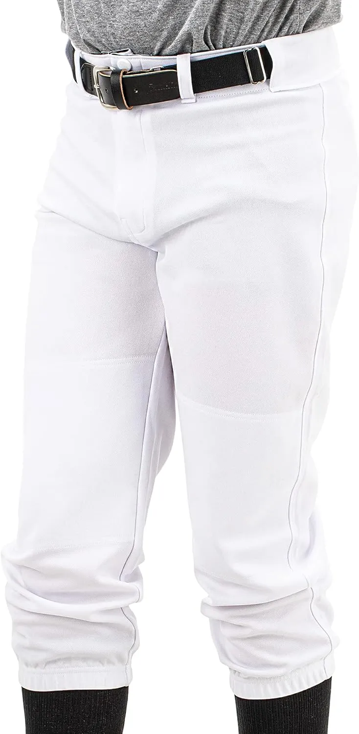 Franklin Sports Youth Baseball   Softball Pants - Knee High   Relaxed Fit Kids Baseball Pants - White, Black   Grey Pants