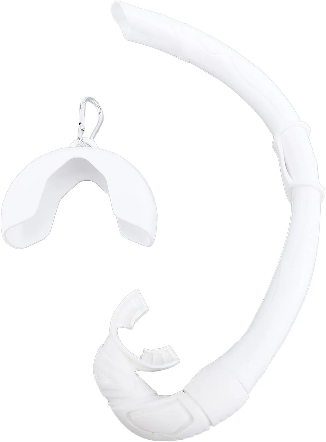 Freediving Snorkel Silicone Foldable Roll Up Wet Breathing Tube Swim Training Diving Snorkeling