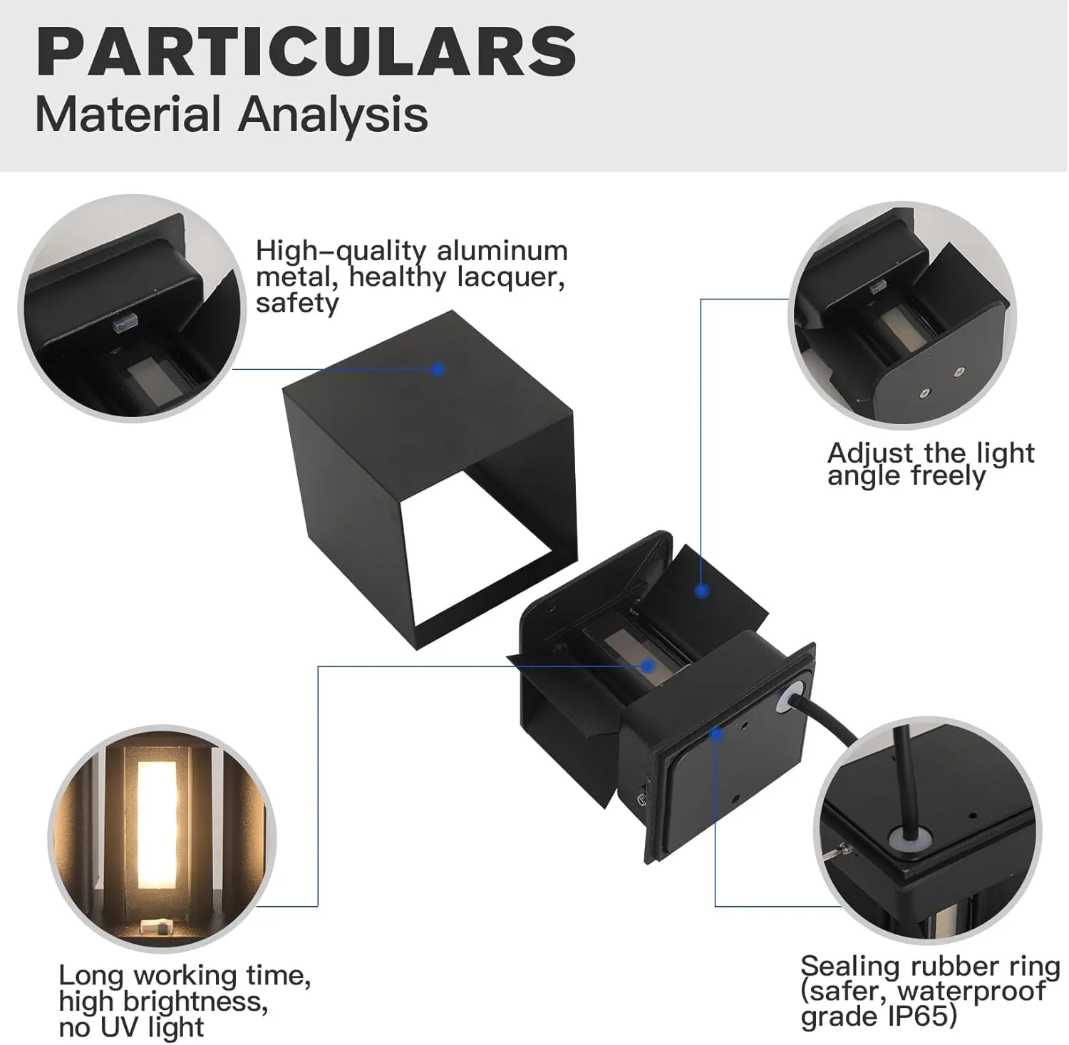 FUPE 15W 1pack Led Black Outdoor Wall Sconces Light Fixtures Modern Exterior/Interior Waterproof Porch Wall Mounted Lighting Outside Wall Lamps for Garden Shop Yard Patio Home Entryway Park Staircase