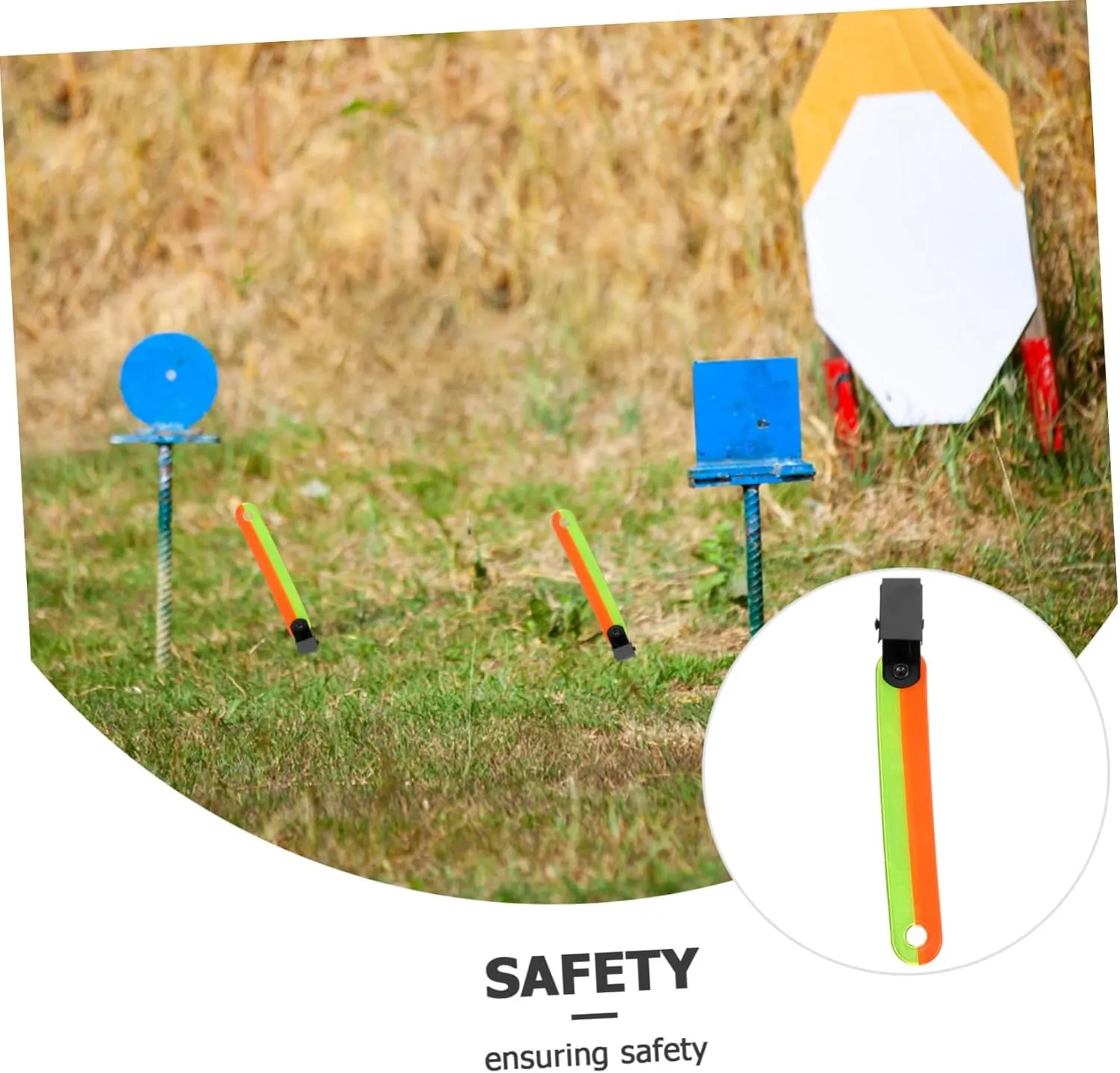 GALPADA Reflective Gear Markers Yellow Marker Flags Survey Marking Flags Trail Outdoor Convenient Reflective