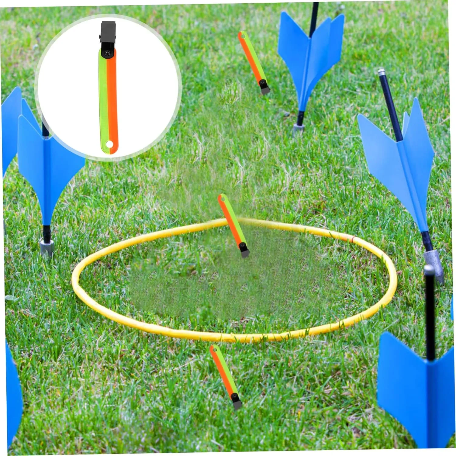 GALPADA Reflective Gear Markers Yellow Marker Flags Survey Marking Flags Trail Outdoor Convenient Reflective