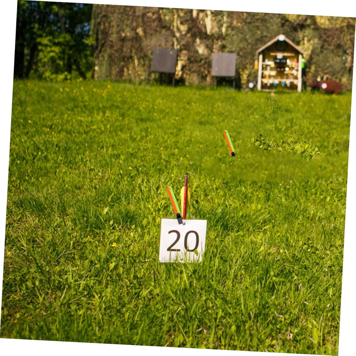GALPADA Reflective Gear Markers Yellow Marker Flags Survey Marking Flags Trail Outdoor Convenient Reflective